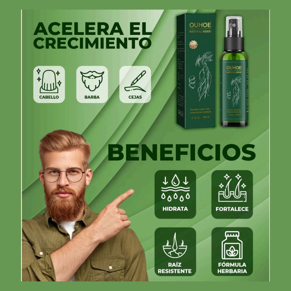 Spray para crecimiento de cabello y control de caída