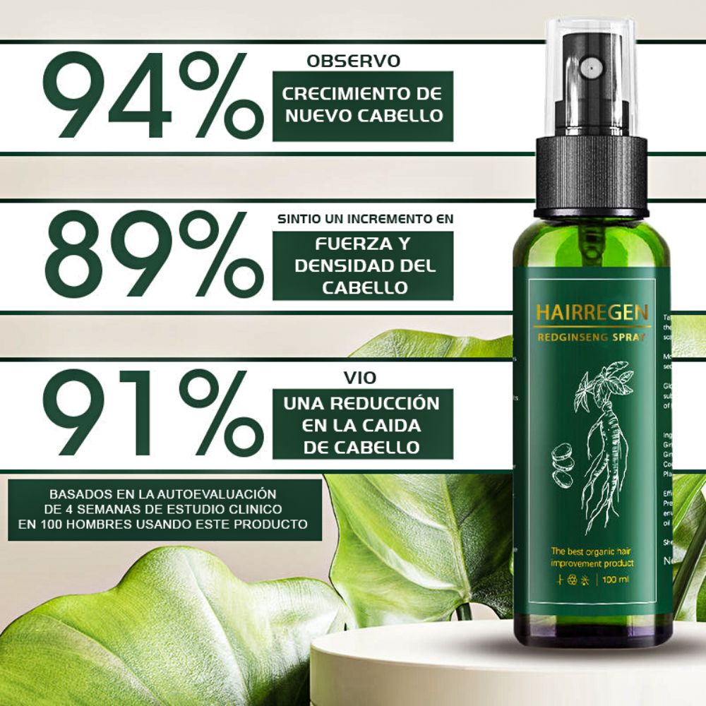 Spray para crecimiento de cabello y control de caída